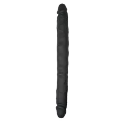 Easytoys realistische dubbelzijdige dildo van 30 cm in zwart siliconen