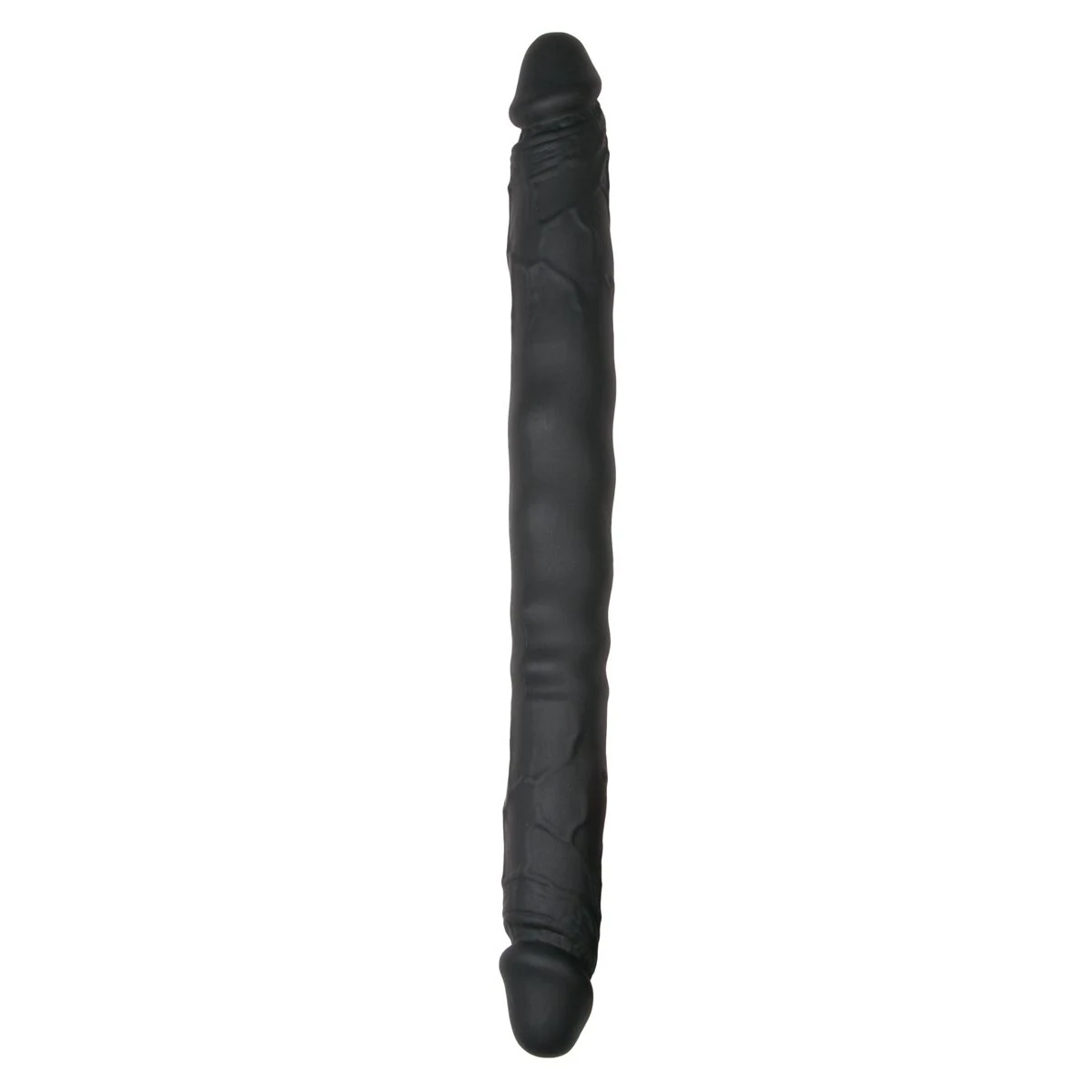 Easytoys realistische dubbelzijdige dildo van 30 cm in zwart siliconen