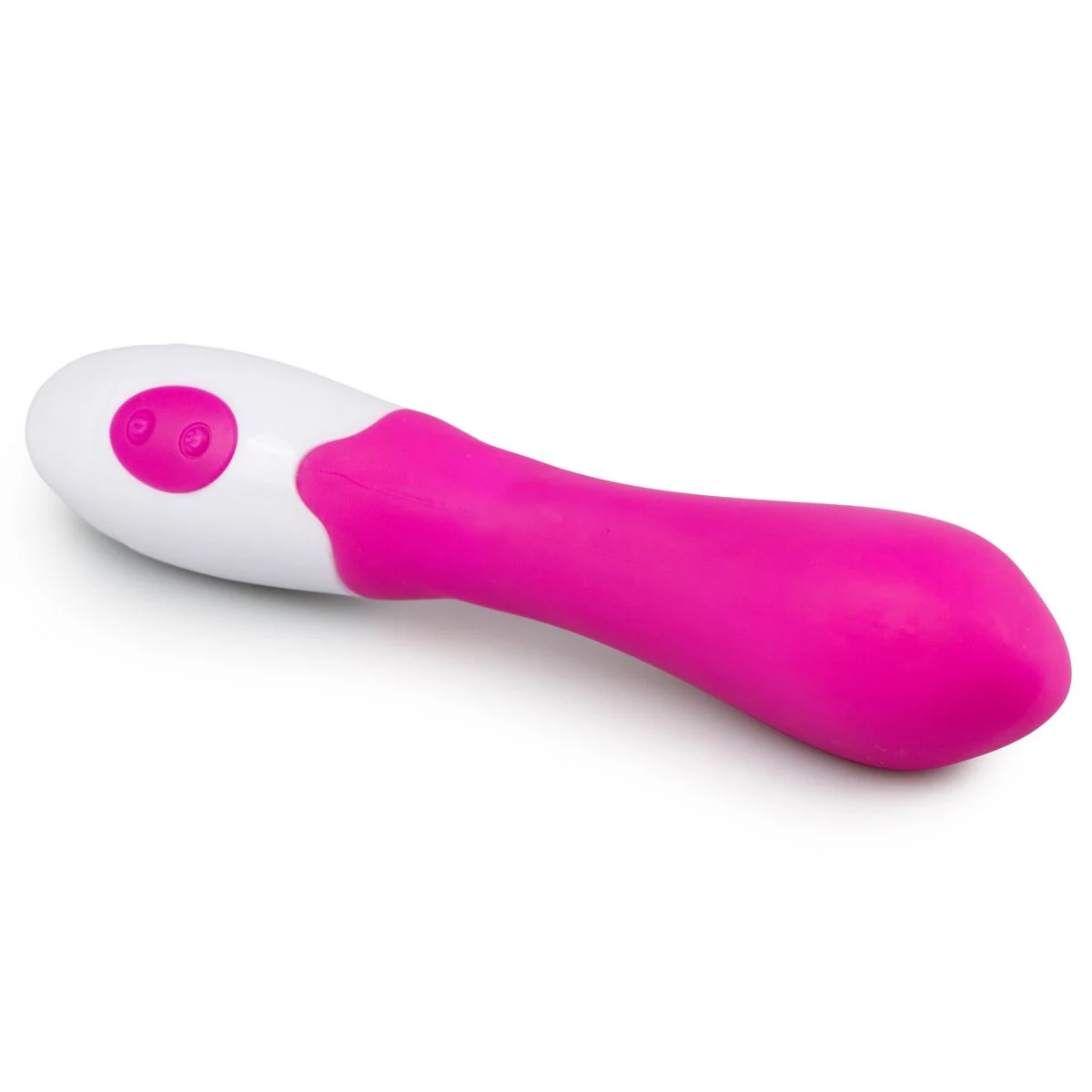 Roze EasyToys Rose G-spot vibrator met brede gebogen top en stimulerende randen
