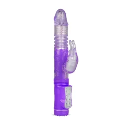 EasyToys stotende rabbit vibrator paars voor vagina- en clitorisstimulatie