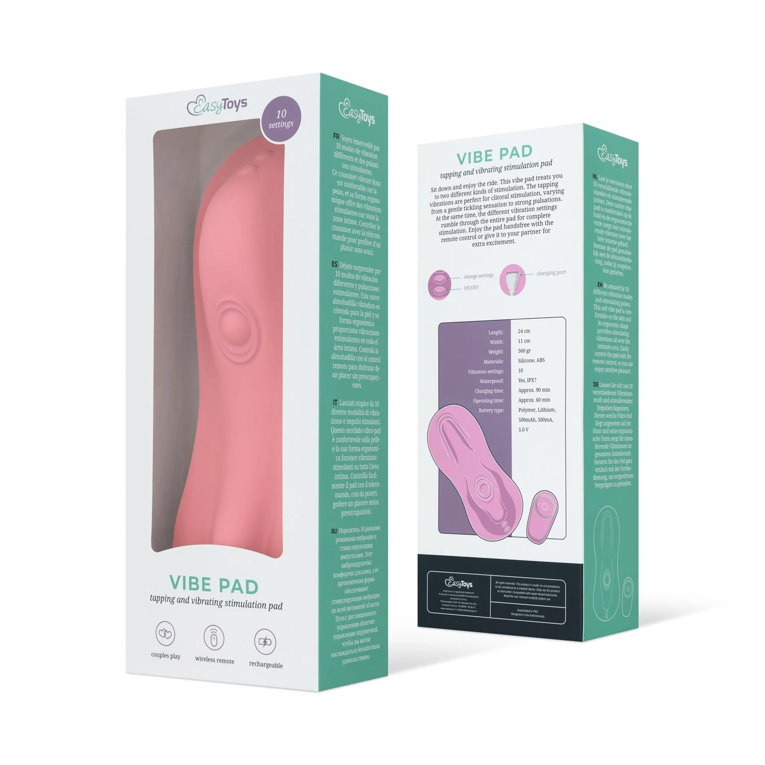 EasyToys Vibe Pad uit de Easytoys Vibe Collection, kleur roze
