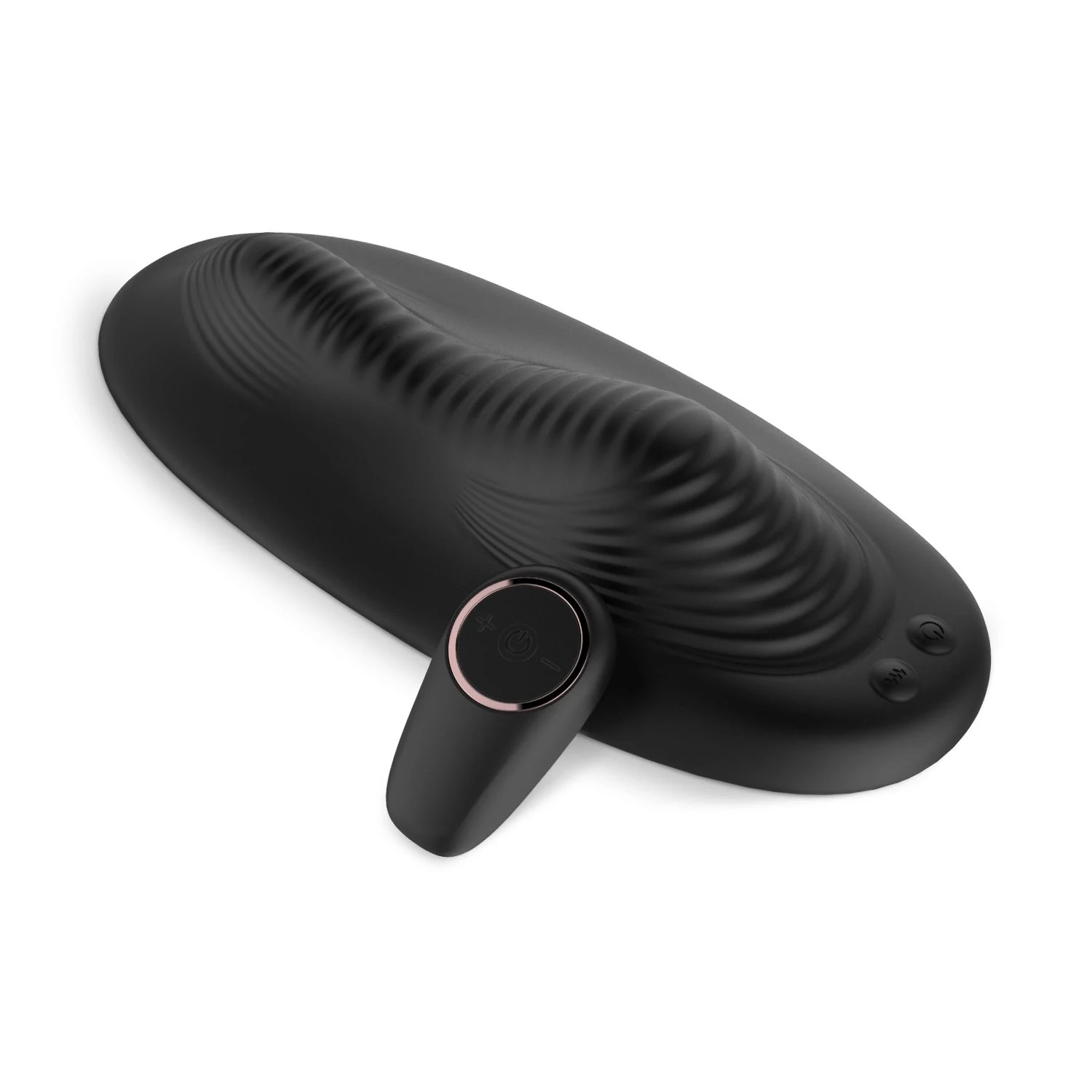 Zwart vibratiepad van ABS en siliconen, 240 mm lang