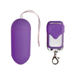 Easytoys vibratie ei paars met draadloze afstandsbediening en trekkoord