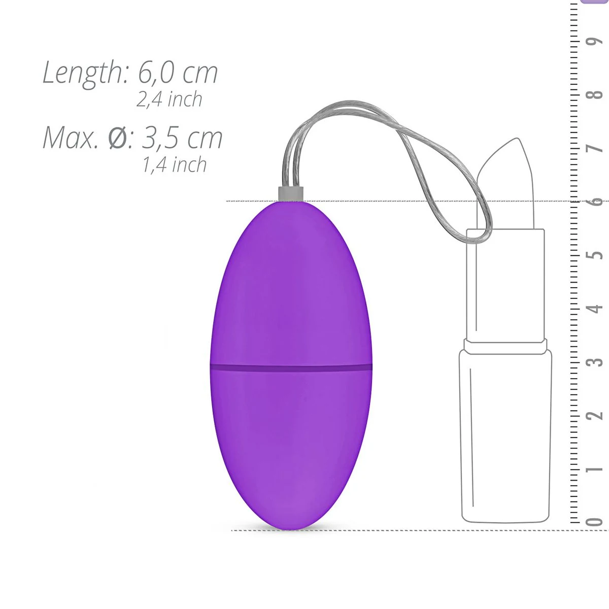 Paars vibratie ei van EasyToys voor beginners