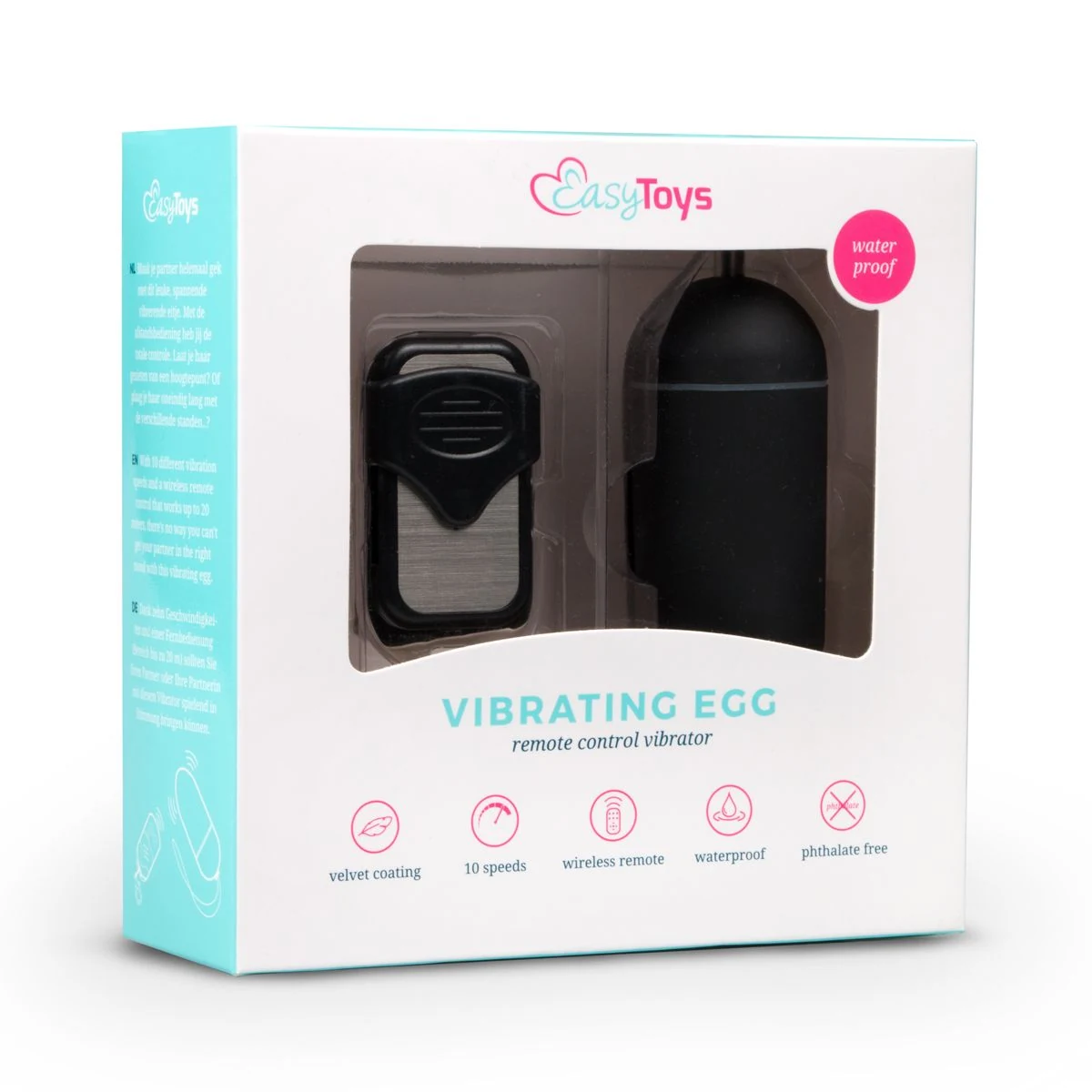 Zwart Easytoys vibrerend eitje met variabele vibratiestanden