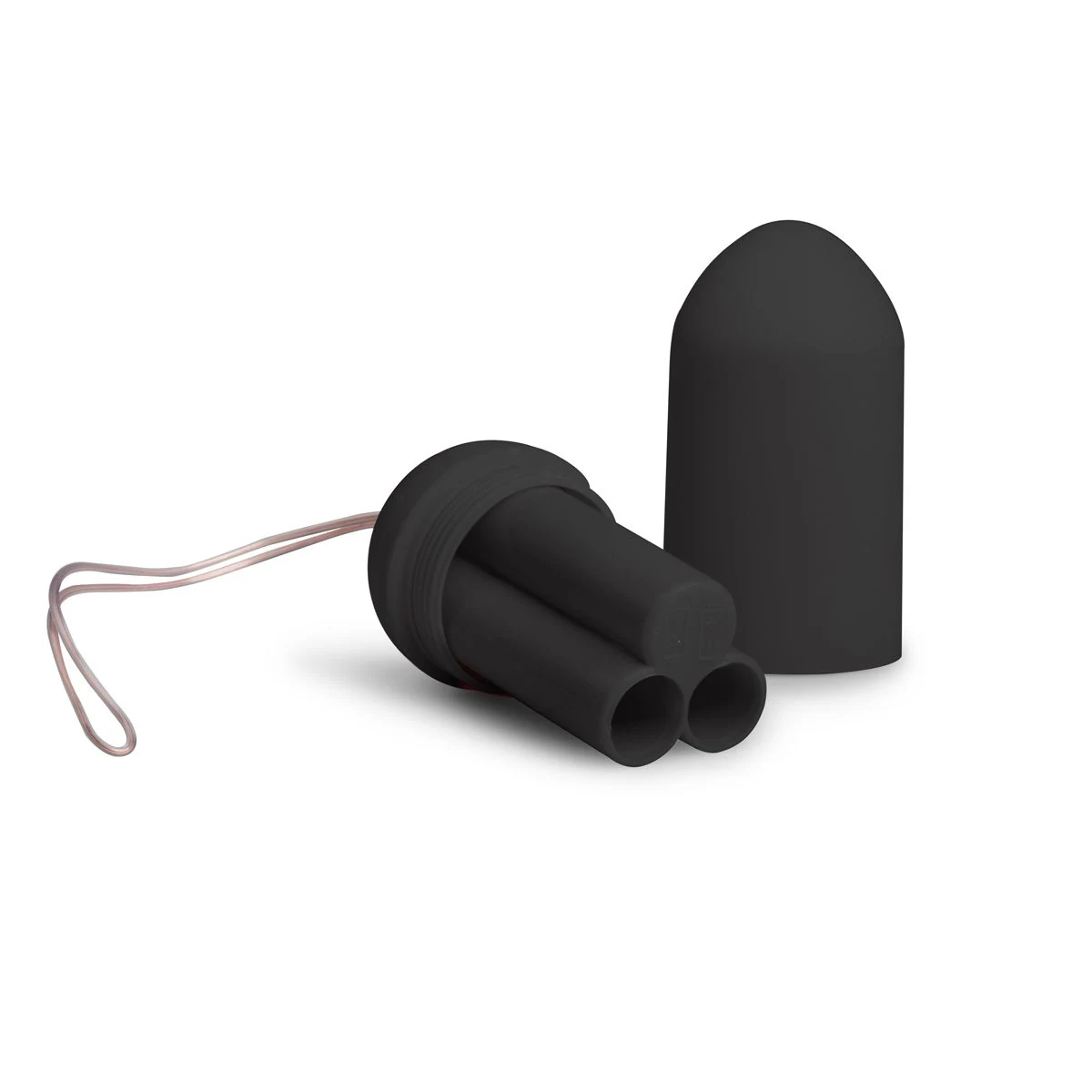 Easytoys vibratie ei zwart met trekkoord en werking op batterijen