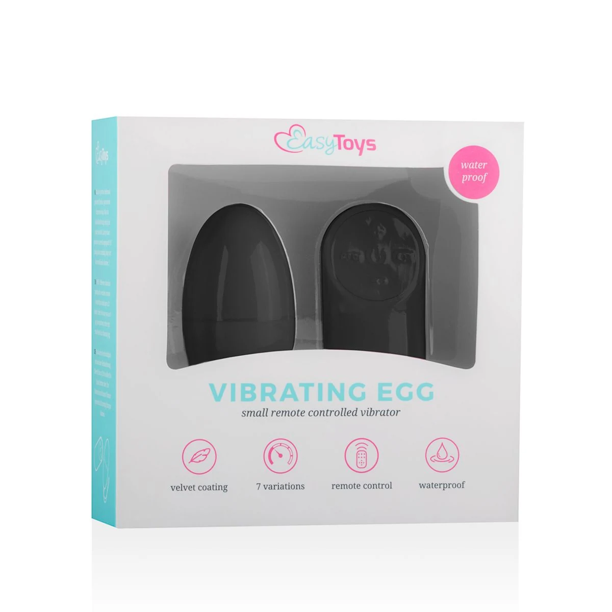 EasyToys zwart vibratie ei geschikt voor waterbasis glijmiddel