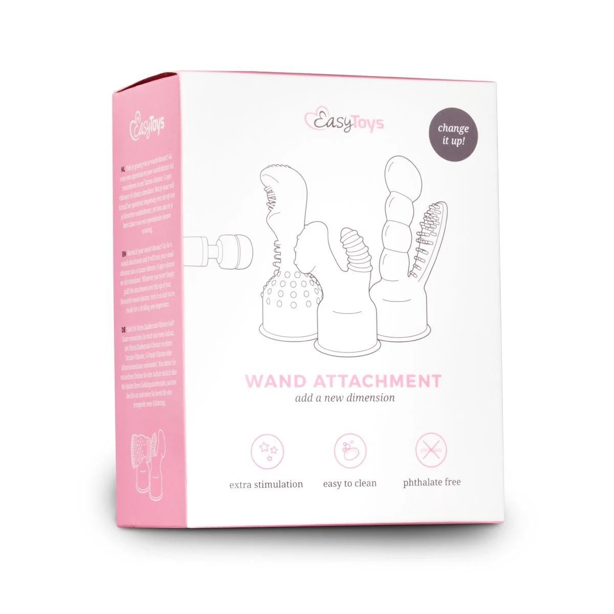Zwart masturbator opzetstuk wand vibrator met stimulerende noppen