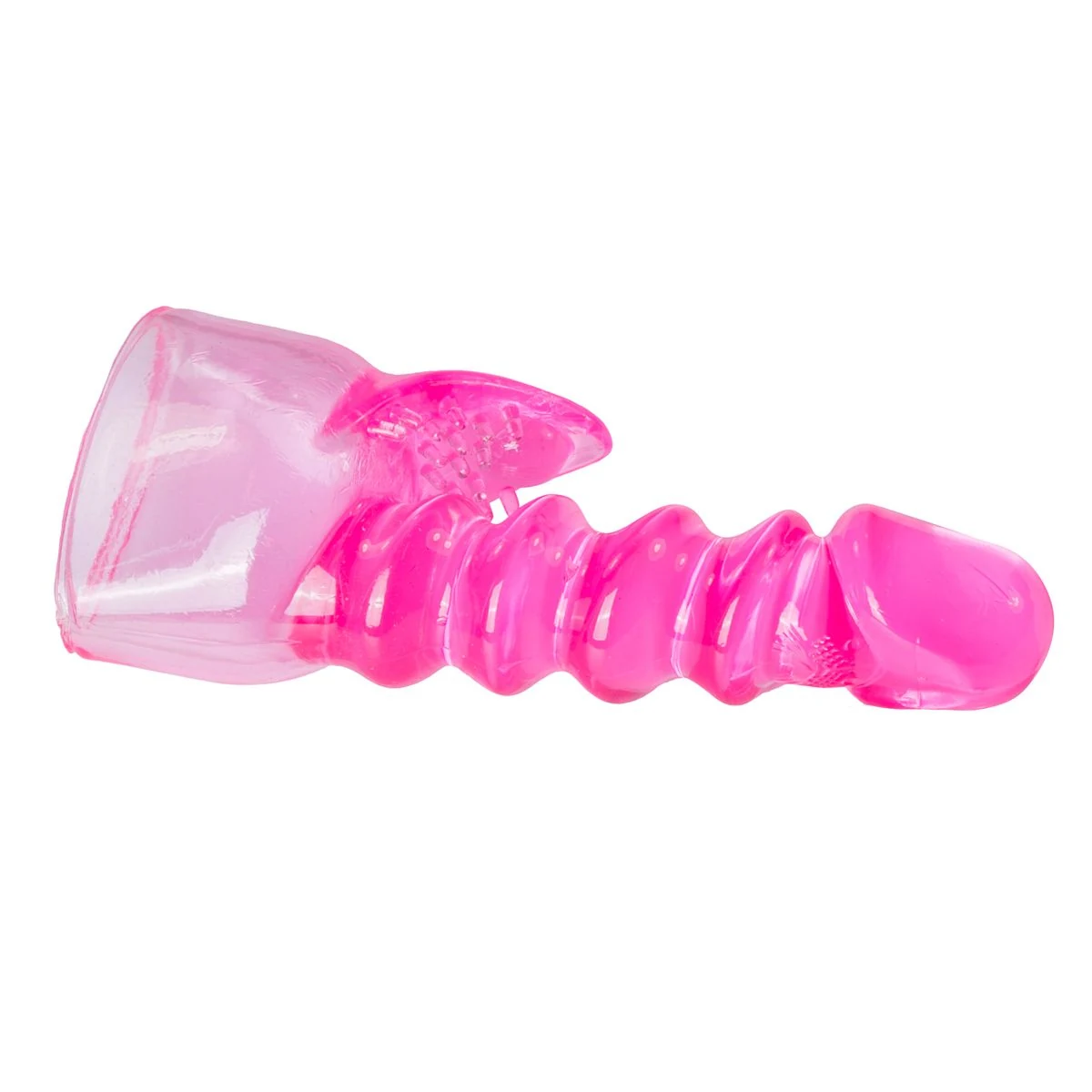 EasyToys Wand Collection opzetstuk roze met geribbelde structuur