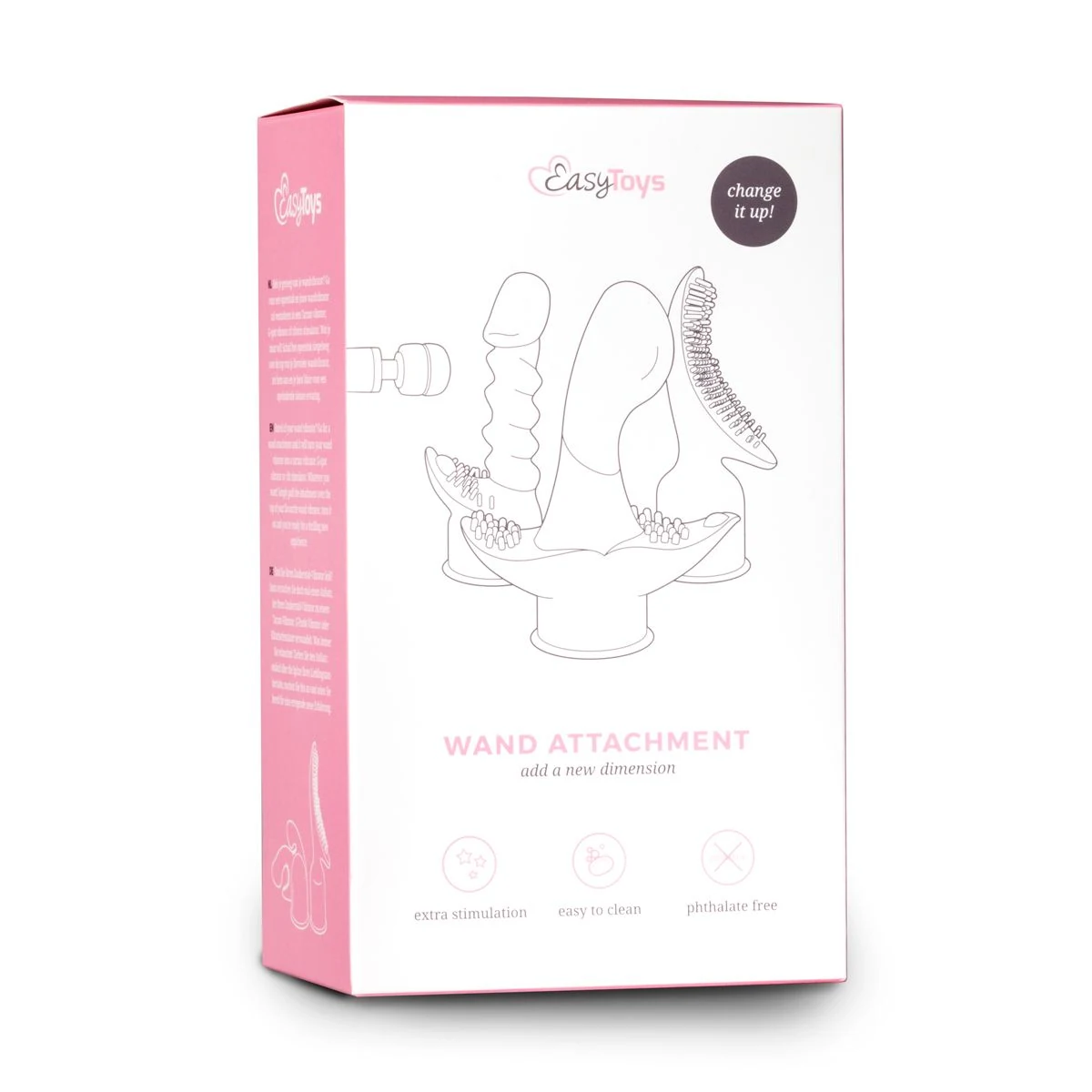 Zwart transparant wand vibrator opzetstuk clitoris en vagina met flexibele TPE vorm