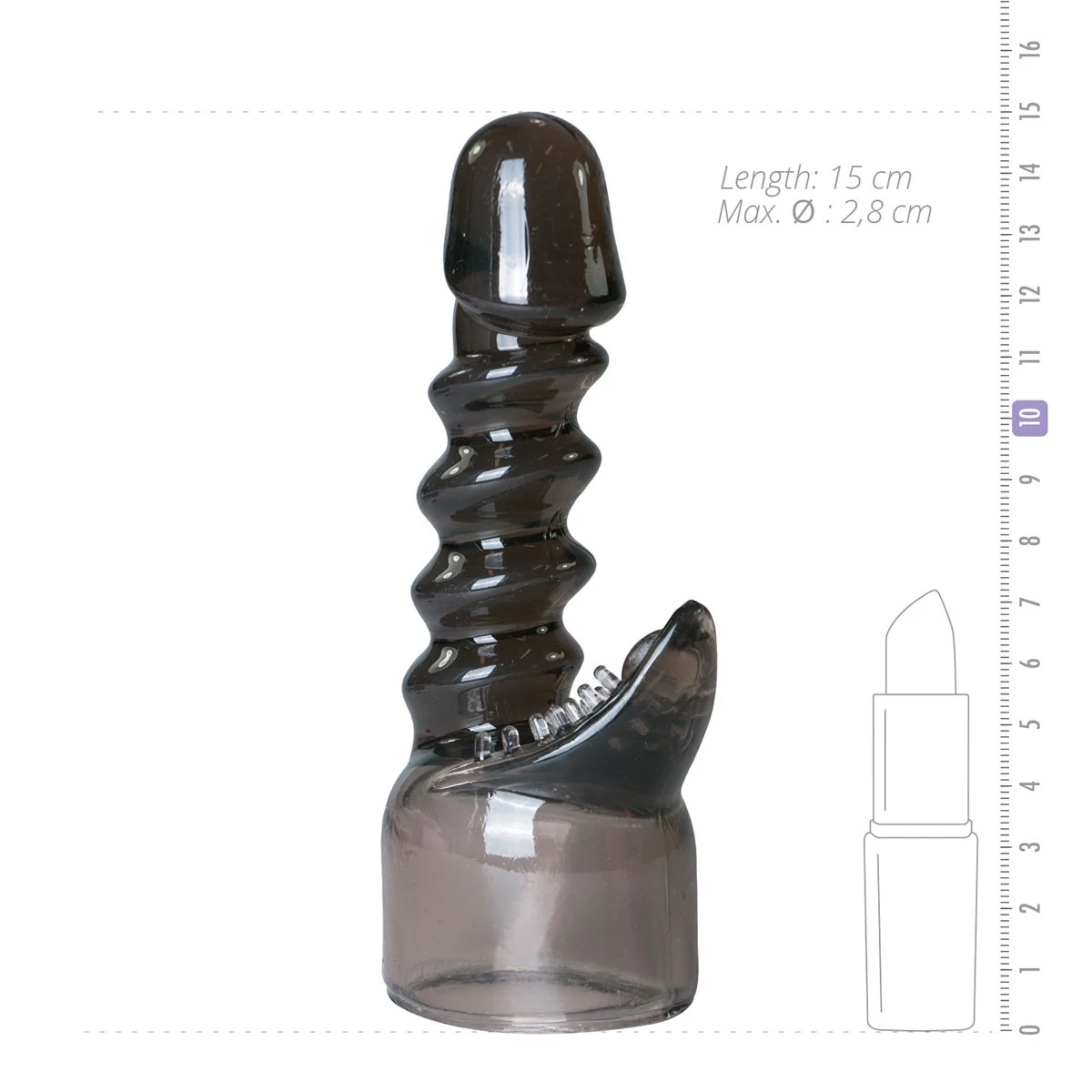 Wand vibrator opzetstuk clitoris, maat 3 met binnendiameter 40 mm