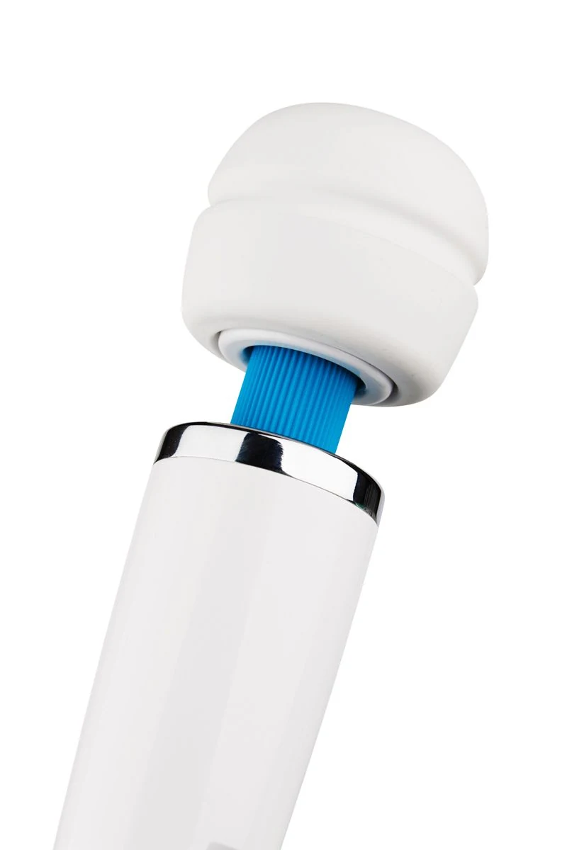 Europe Magic Wand Massager in wit siliconen met flexibele kop