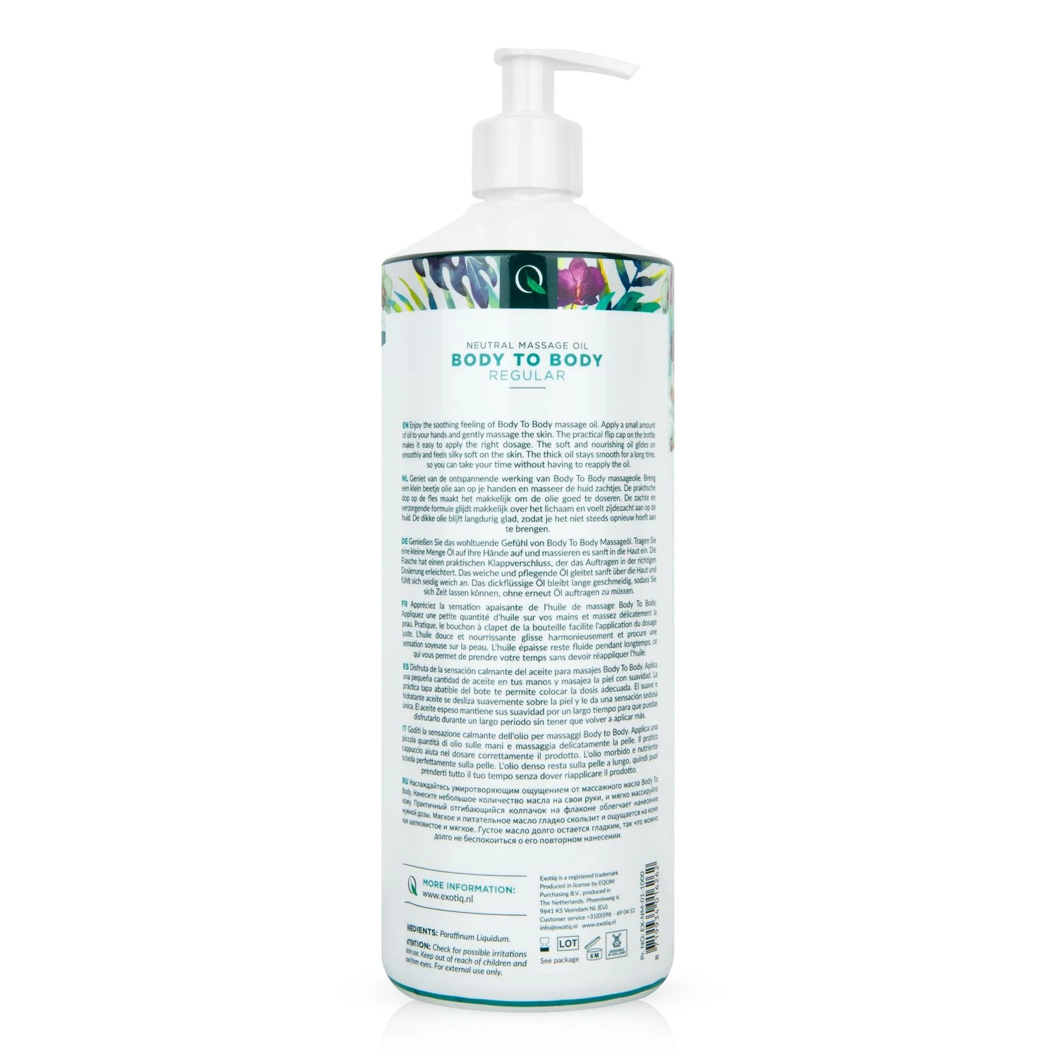 Exotiq Body To Body Oil 1L voor ontspanningsmassages
