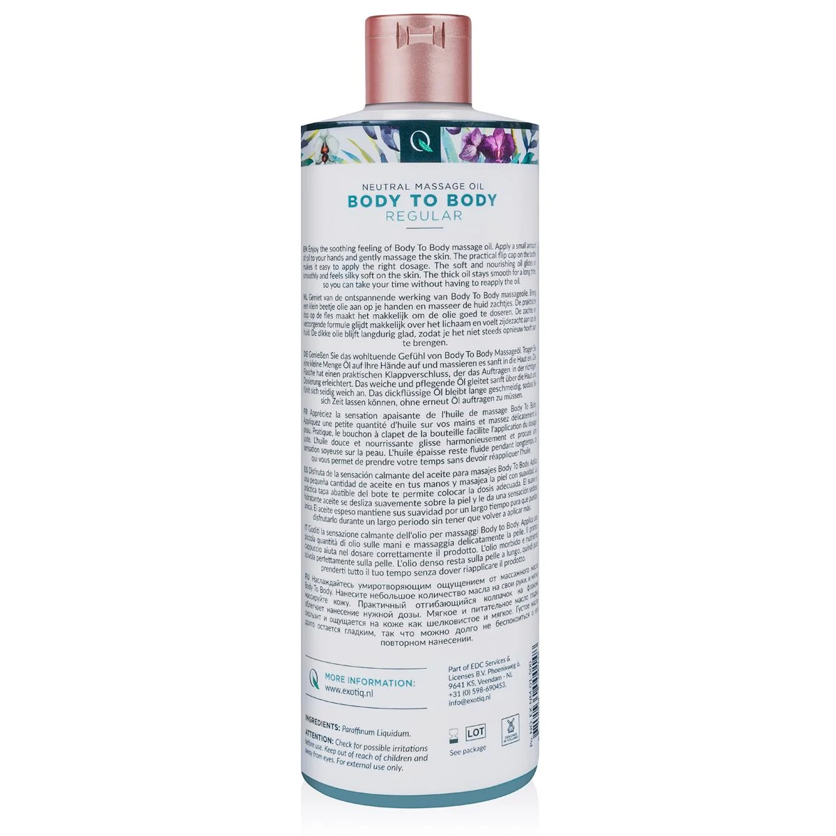 Exotiq Body To Body Oil 500 ml transparante olie van Exotiq