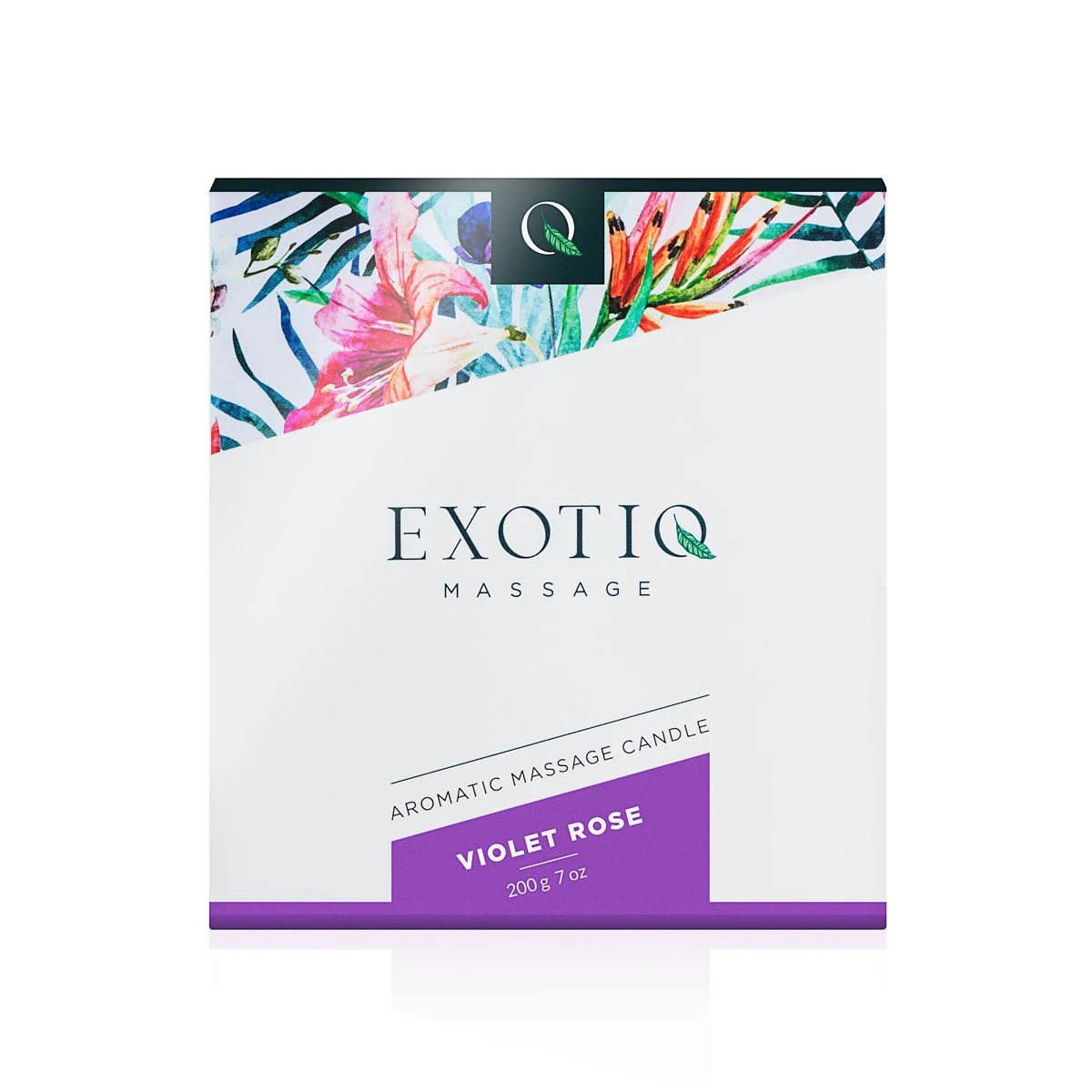 Exotiq Massagekaars Violet Rose met zachte warme massageolie