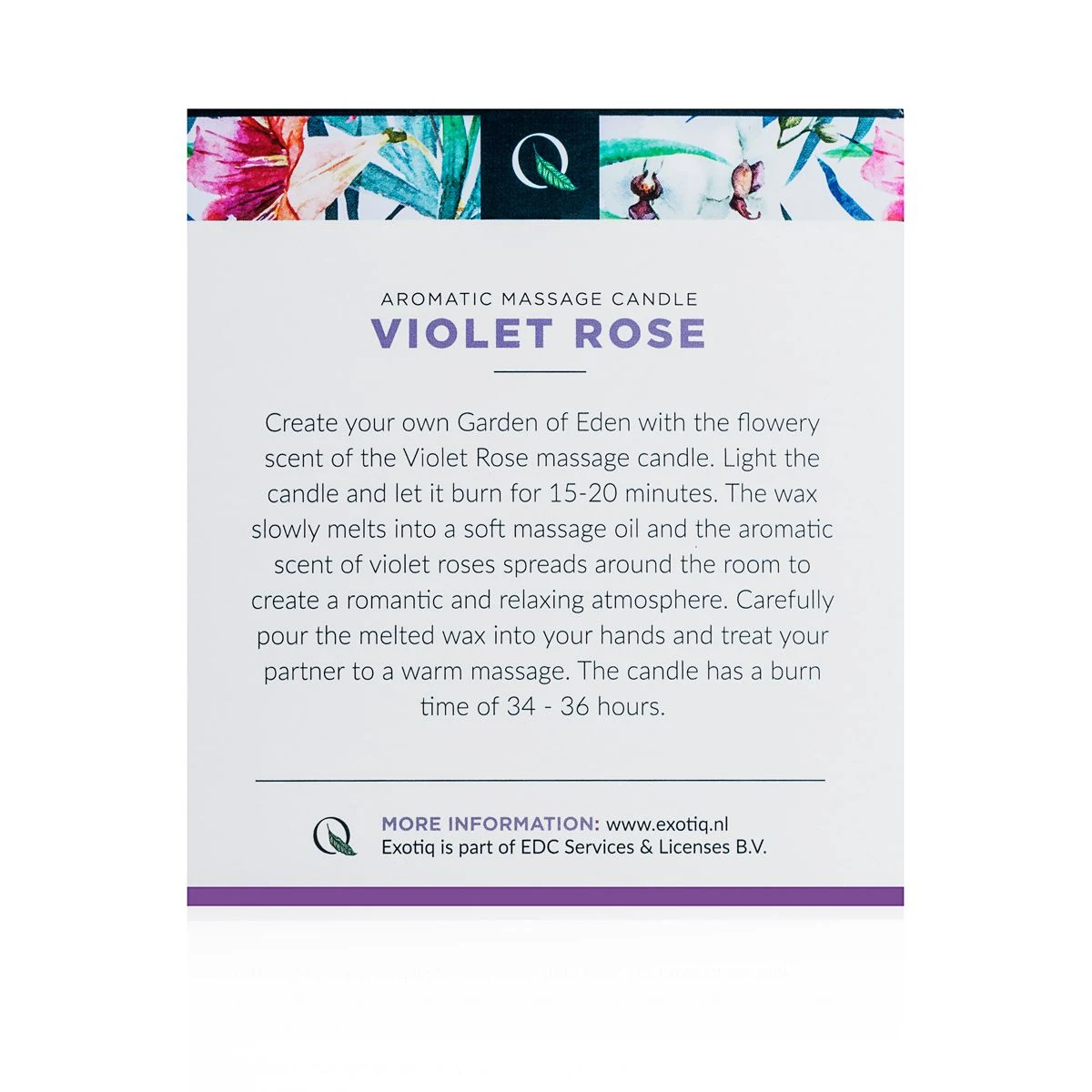Exotiq Massagekaars Violet Rose 200g van het merk Exotiq