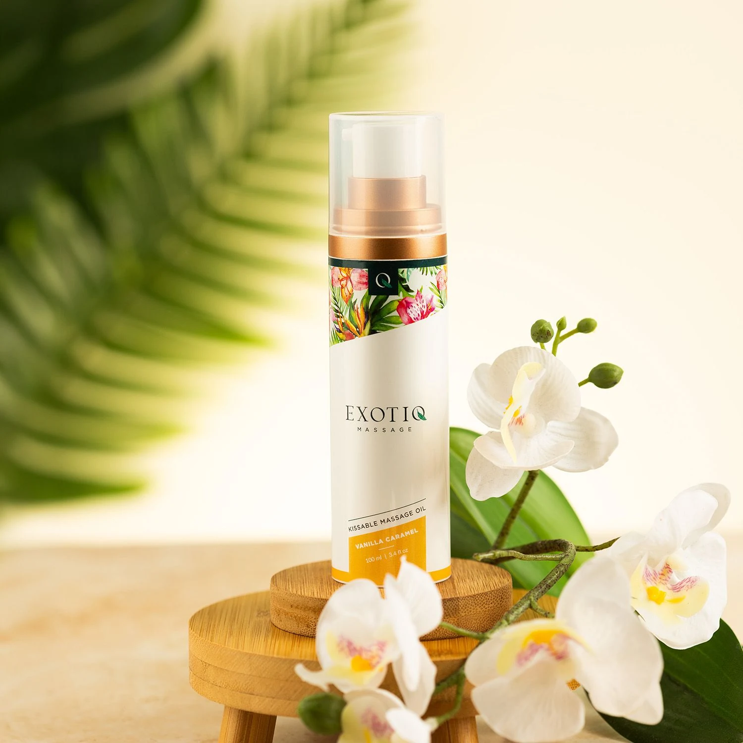 Exotiq massageolie Vanilla Caramel met zonnebloemolie en druivenpitolie