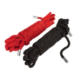 Fifty Shades of Grey Restrain Me bondagetouwen set met twee touwen van 5 meter in rood en zwart