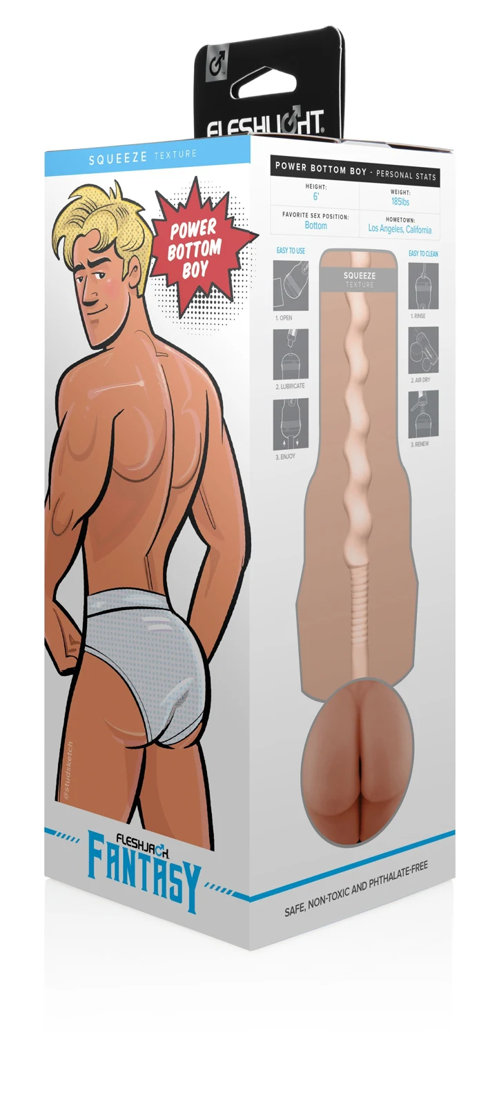 Fleshjack Fantasy Power Bottom Boy met 250 mm lengte en 200 mm invoerdiepte