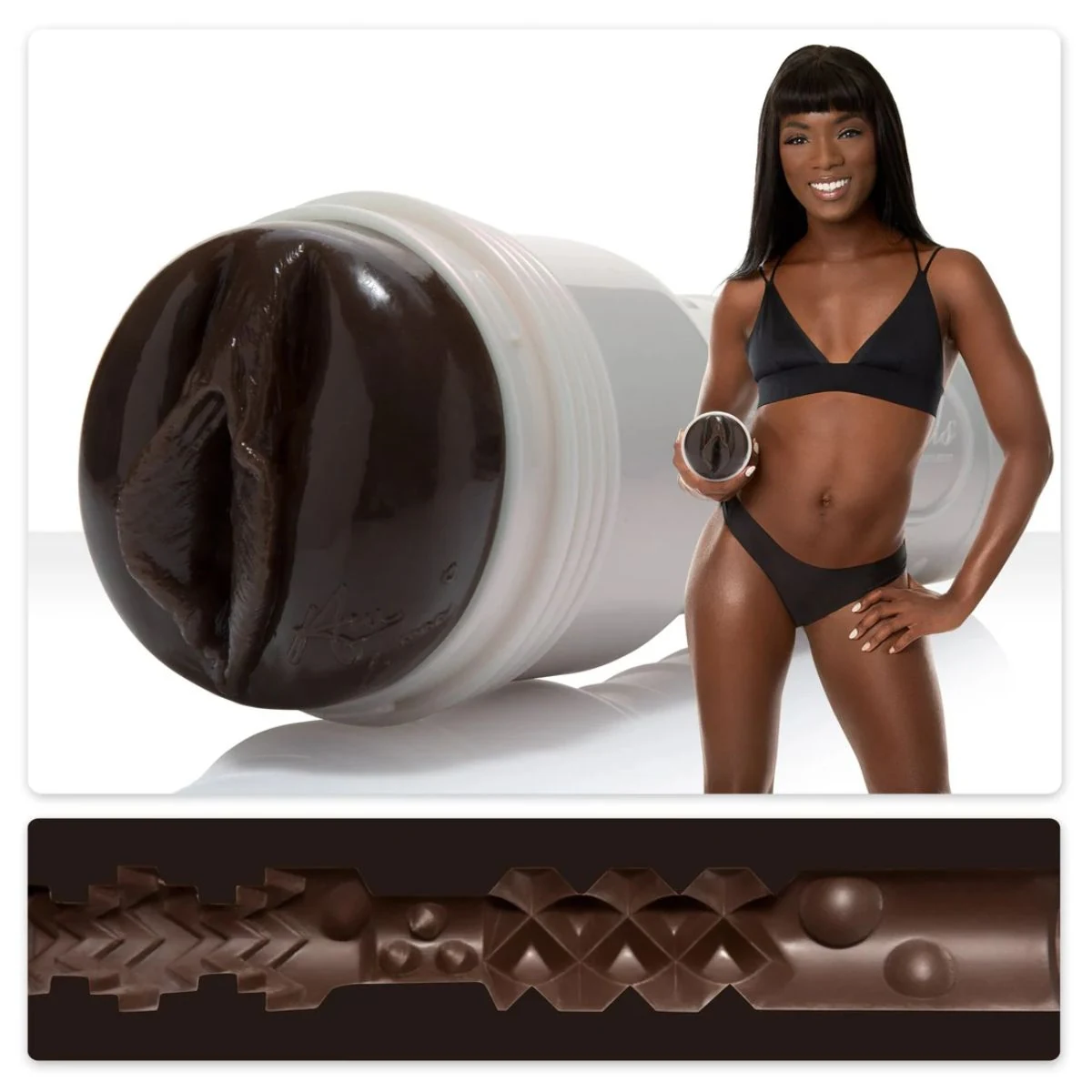 Fleshlight Ana Foxxx Silk met verstelbaar vacuüm via achterdop
