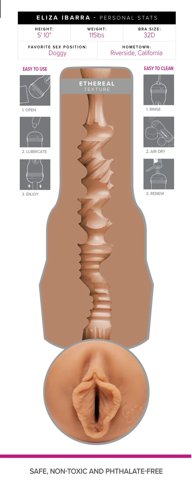 Fleshlight Girls Eliza Ibarra Ethereal met invoerdiepte van 200 mm