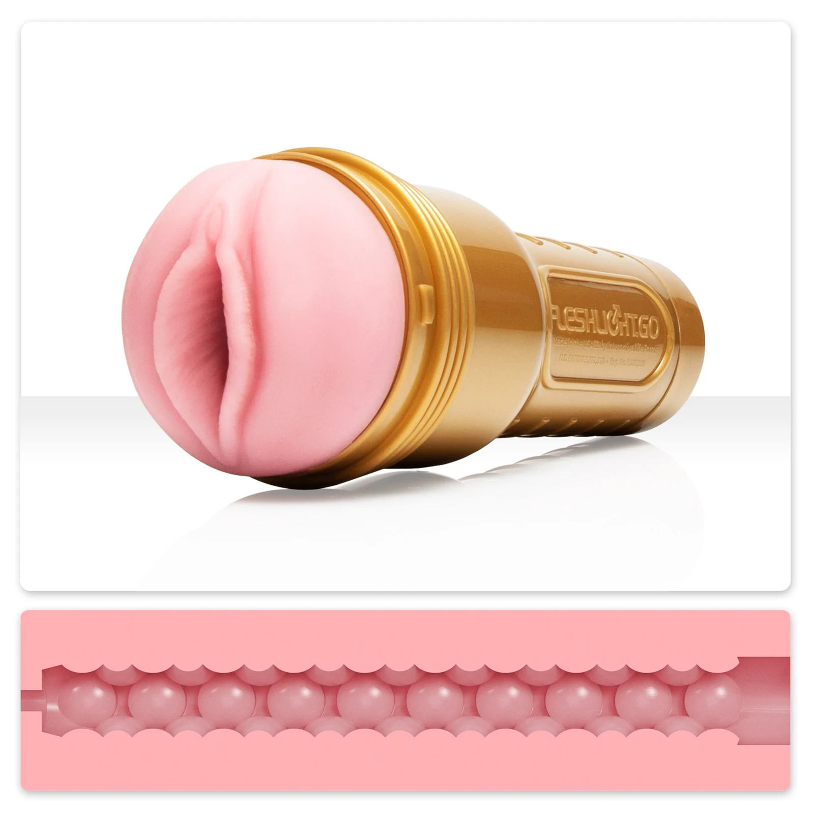 Fleshlight GO Pink Lady STU vagina masturbator met SuperSkin sleeve