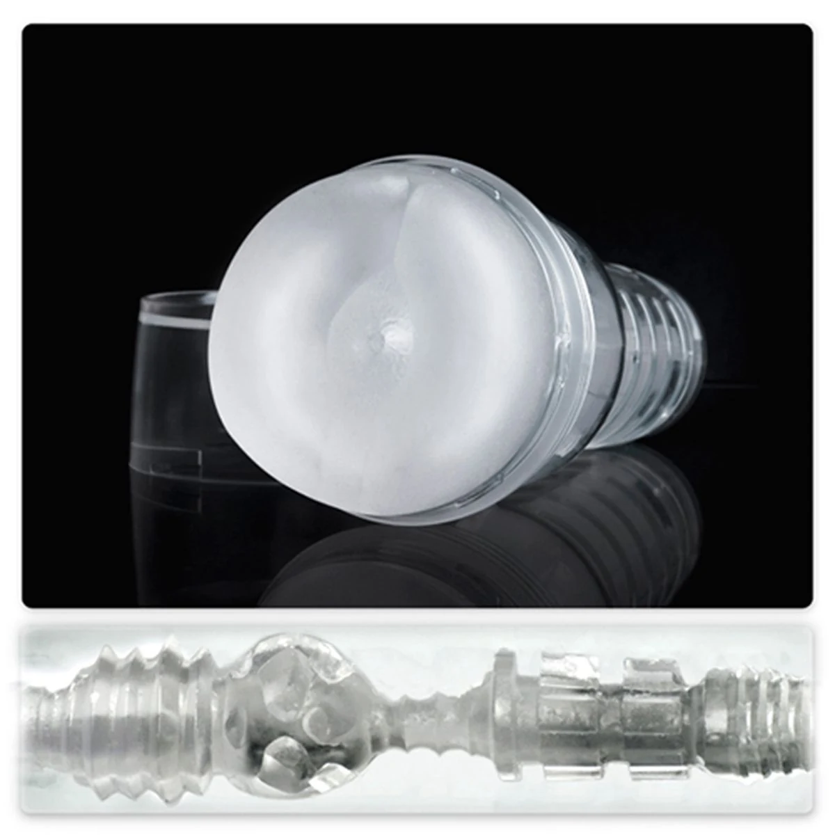 Transparante Fleshlight Ice Butt Crystal masturbator van siliconen