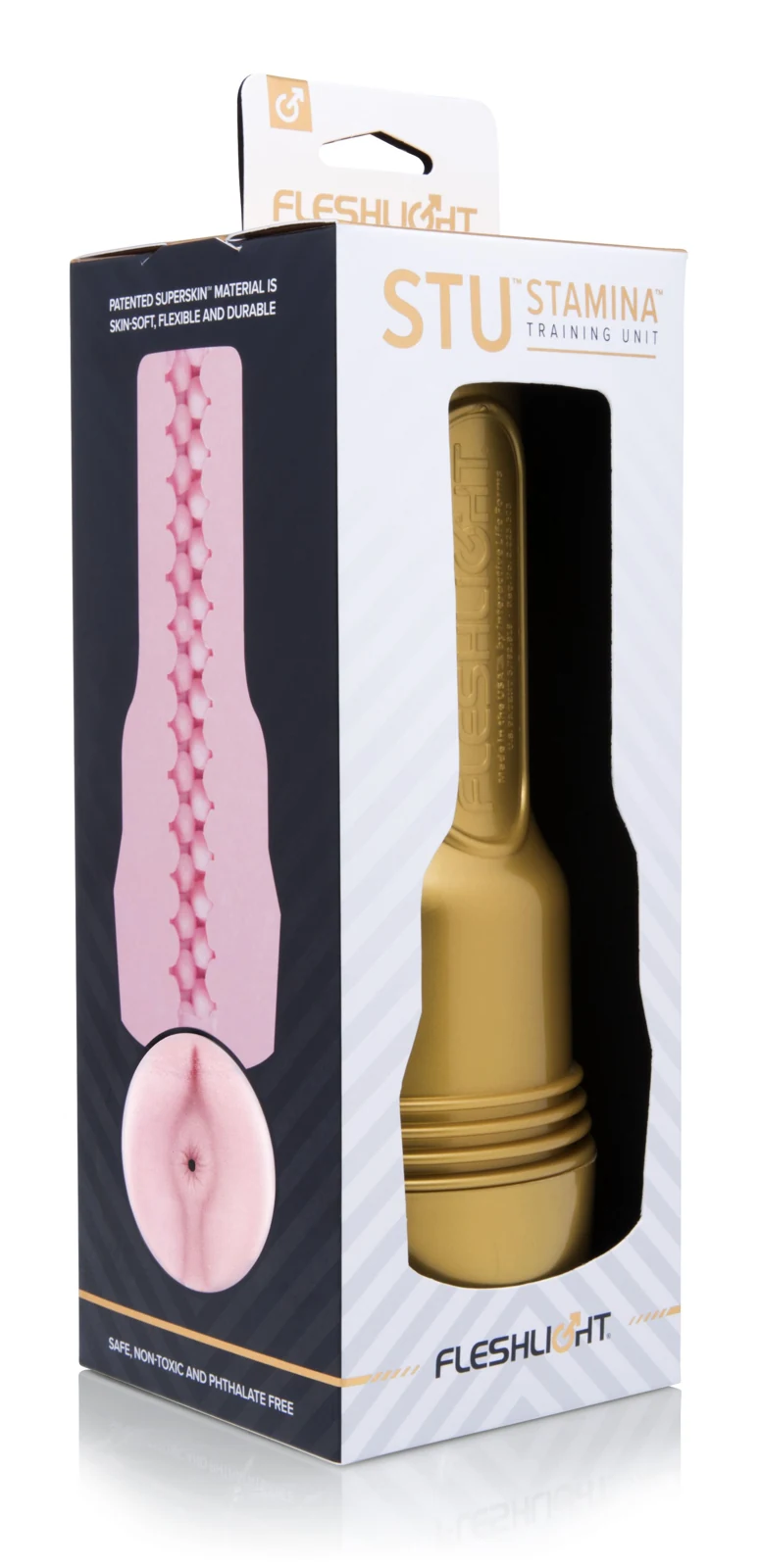 Fleshlight Pink Lady STU Anus masturbator met SuperSkin sleeve en anus opening