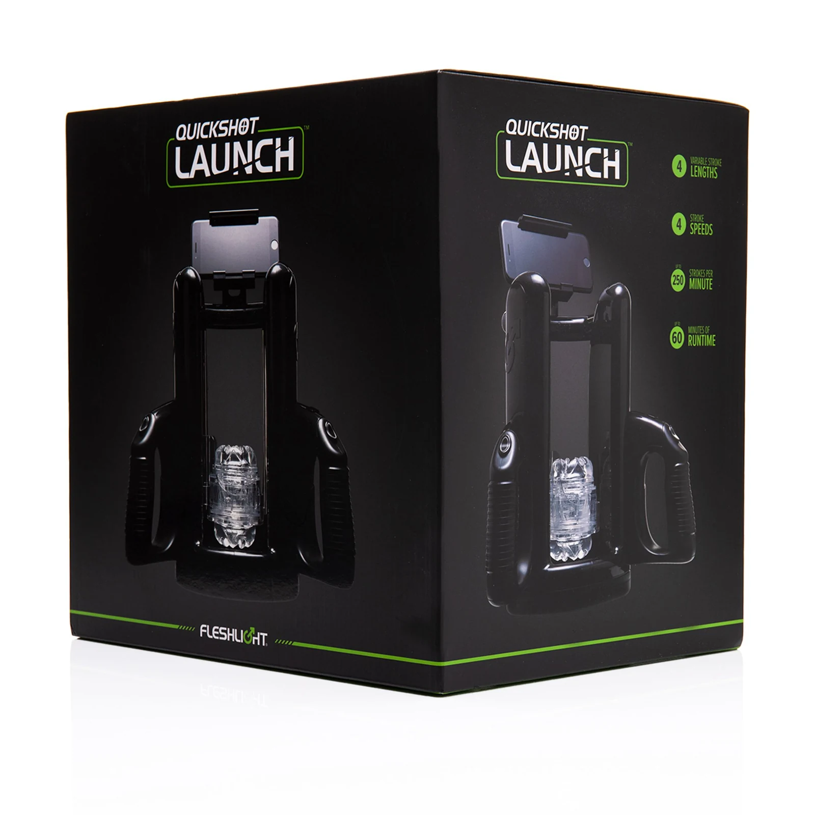 Fleshlight Quickshot Launch Black met verlicht bedieningspaneel