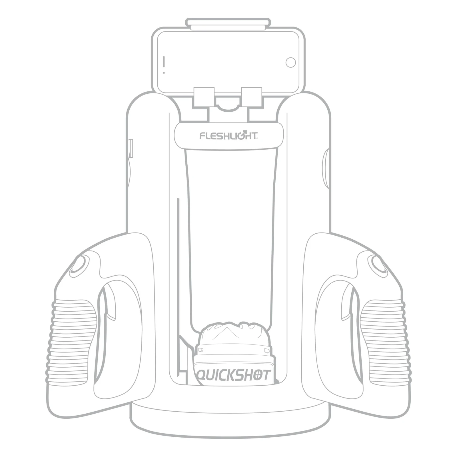 Fleshlight Quickshot Launch Black met instelbare slaglengte en tempo