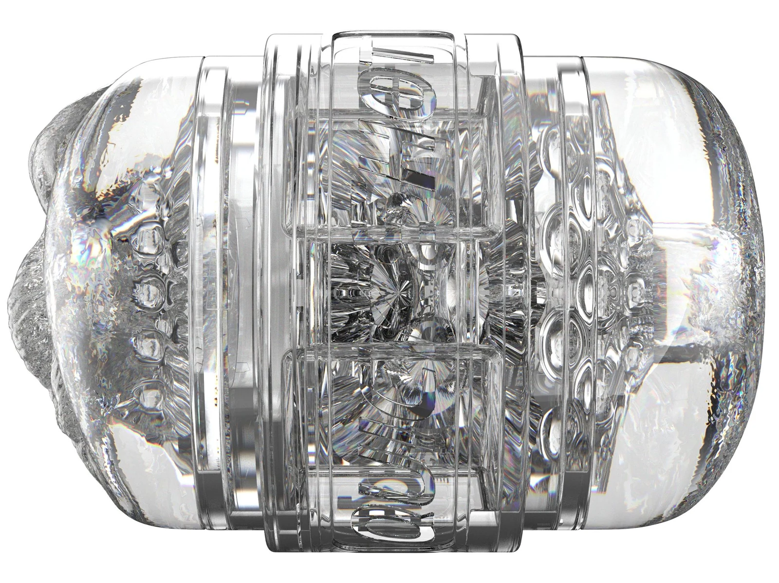 Fleshlight Quickshot Stoya transparant model met stimulerende ribbels en noppen