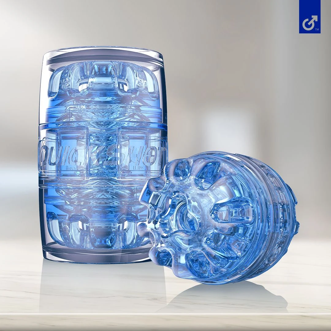Fleshlight Quickshot Turbo blauw, 110 mm lengte en 89 mm invoerdiepte