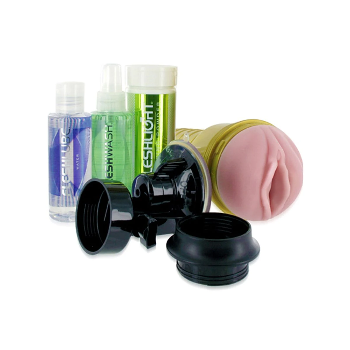 Fleshlight STU masturbator met vagina opening, uitneembare SuperSkin sleeve en discrete behuizing