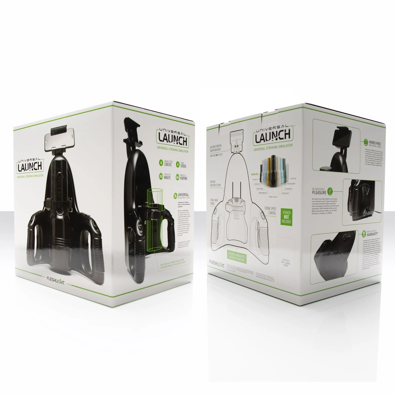 Fleshlight Universal Launch met 4 stroke lengtes en snelheden