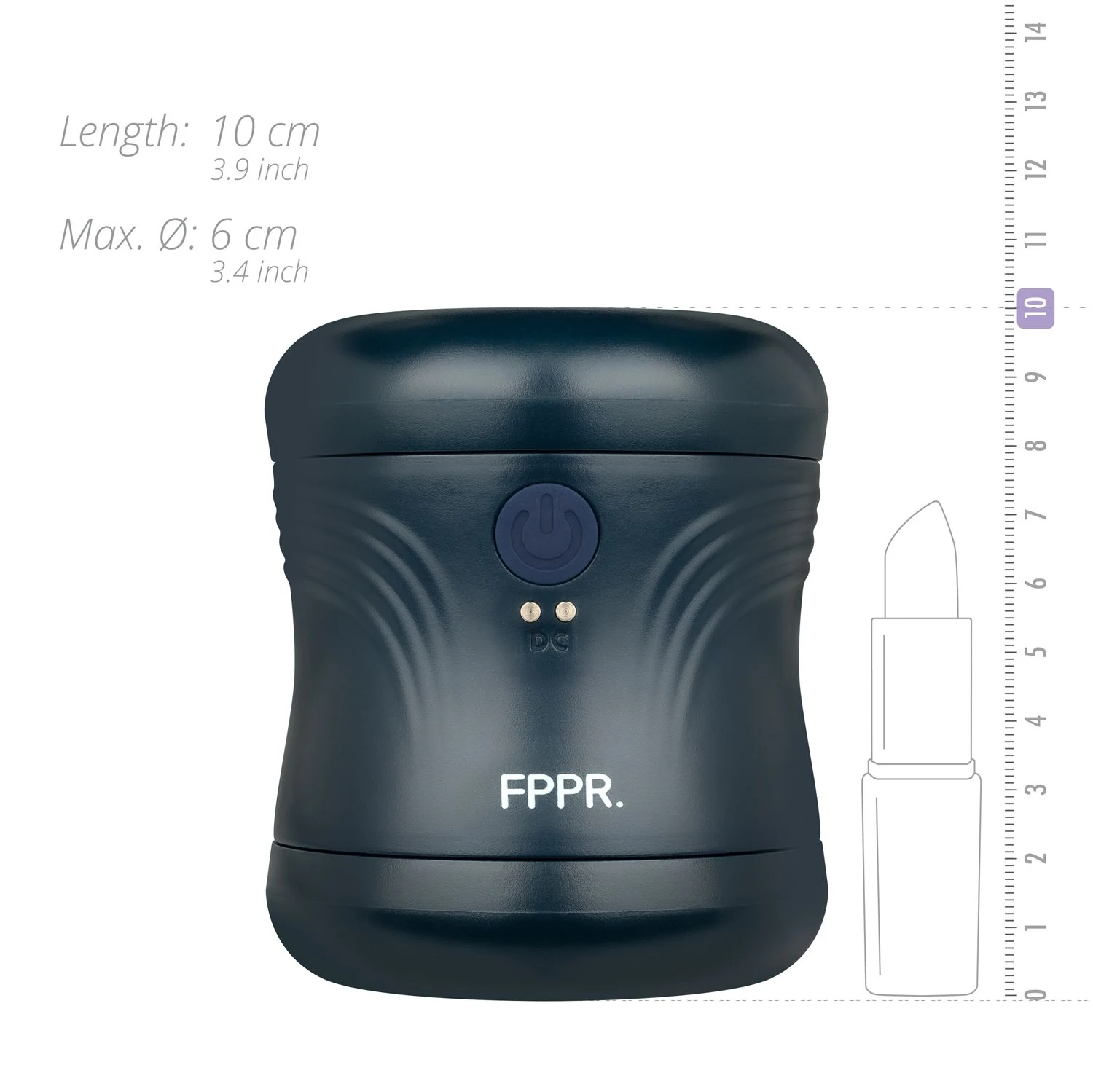 Waterproof FPPR. vibrerende masturbator met interne structuur van noppen