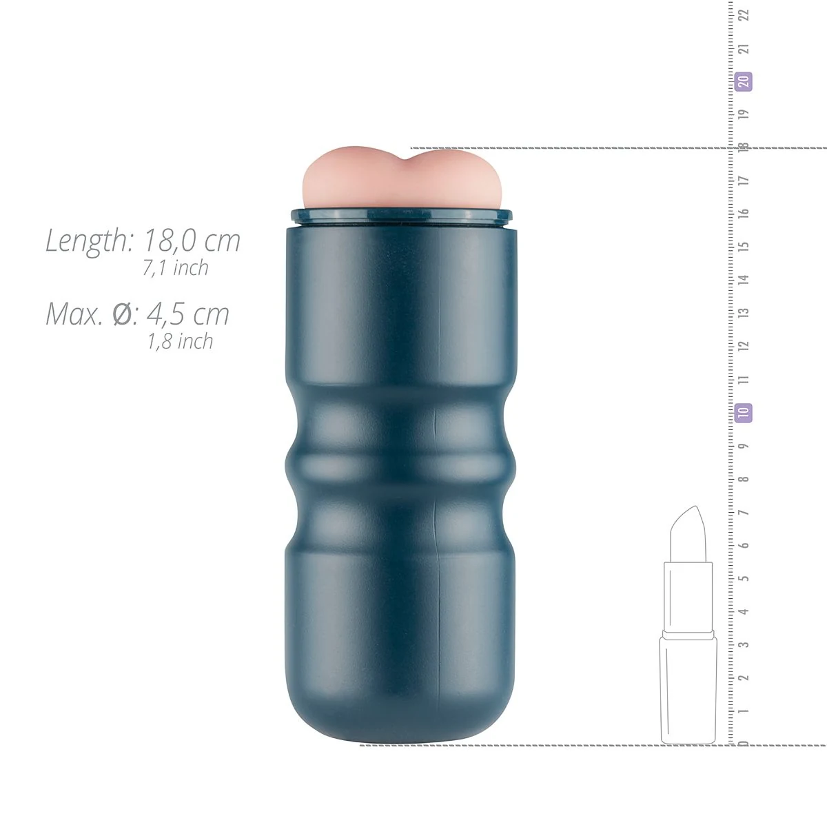 Anus masturbator met stimulatie voor penis en interne structuur