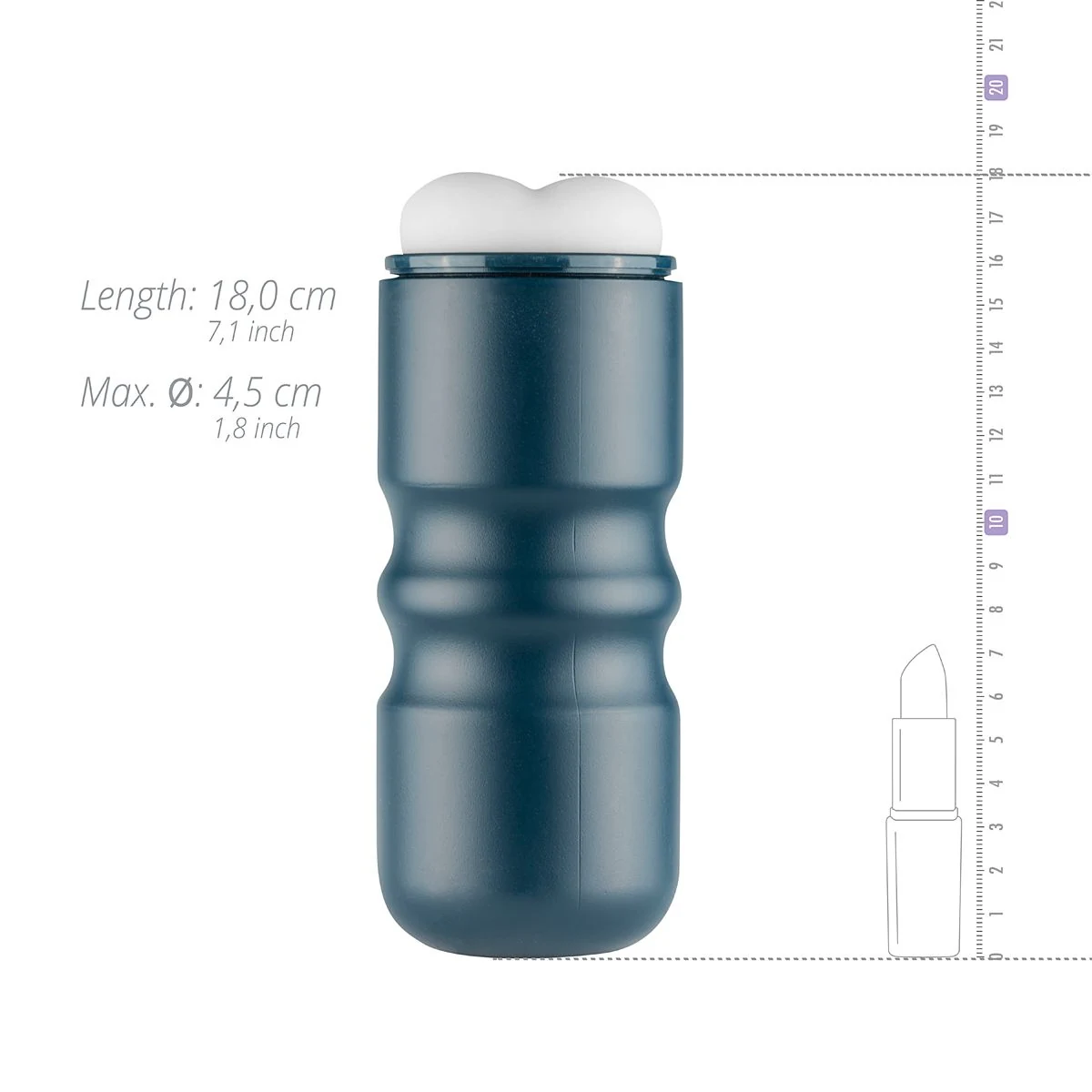 FPPR. Anus Masturbator wit, lengte 170 mm en diameter 60 mm