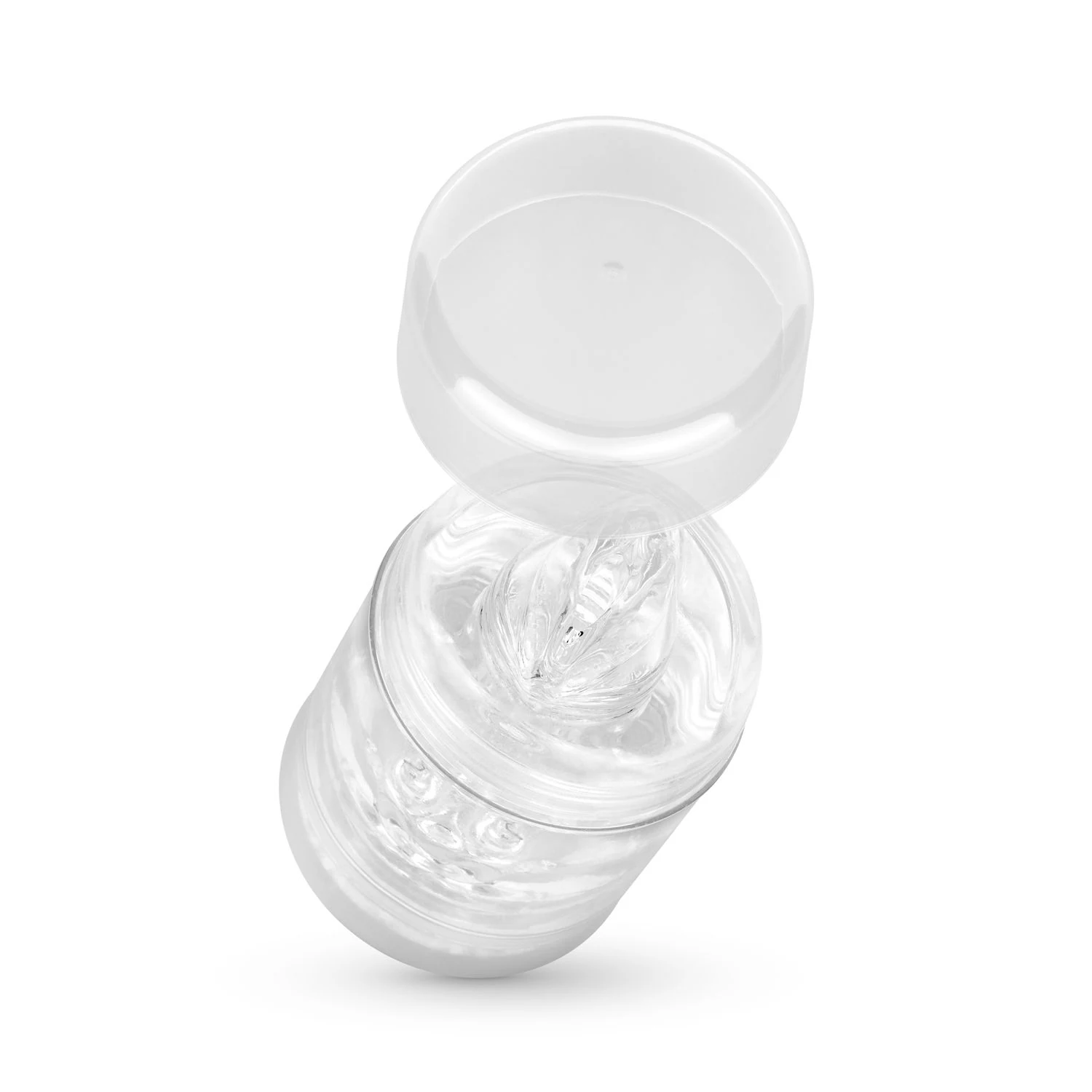 Transparante masturbator 110 mm lang met buitendiameter 68 mm