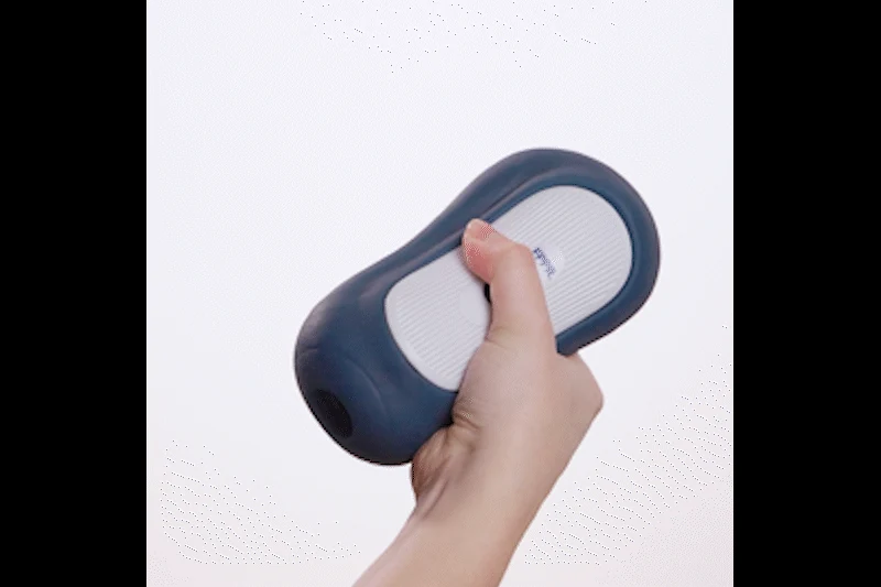 Blauwe FPPR. vibrerende masturbator met 9 vibratiepatronen en aangepaste drukregeling