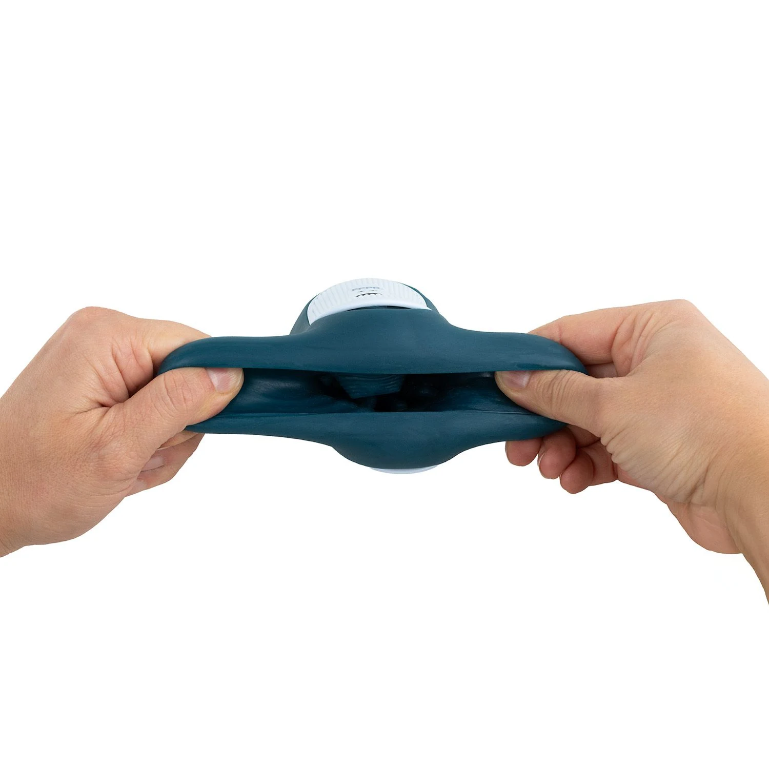 Blauwe squeezable masturbator van FPPR. met volledige inbrengbare lengte
