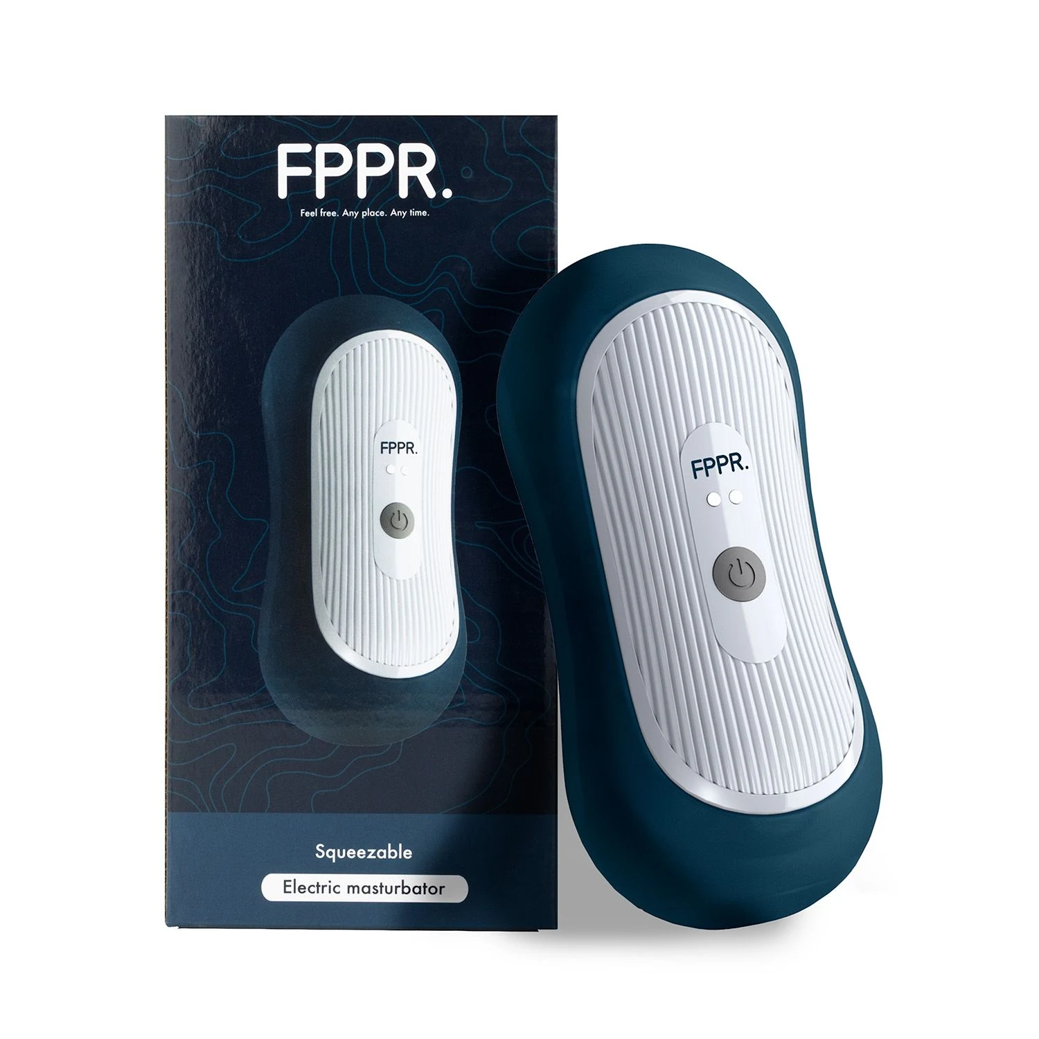 Sextoy FPPR. Squeezable Vibrating Masturbator Blauw in categorie Masturbators