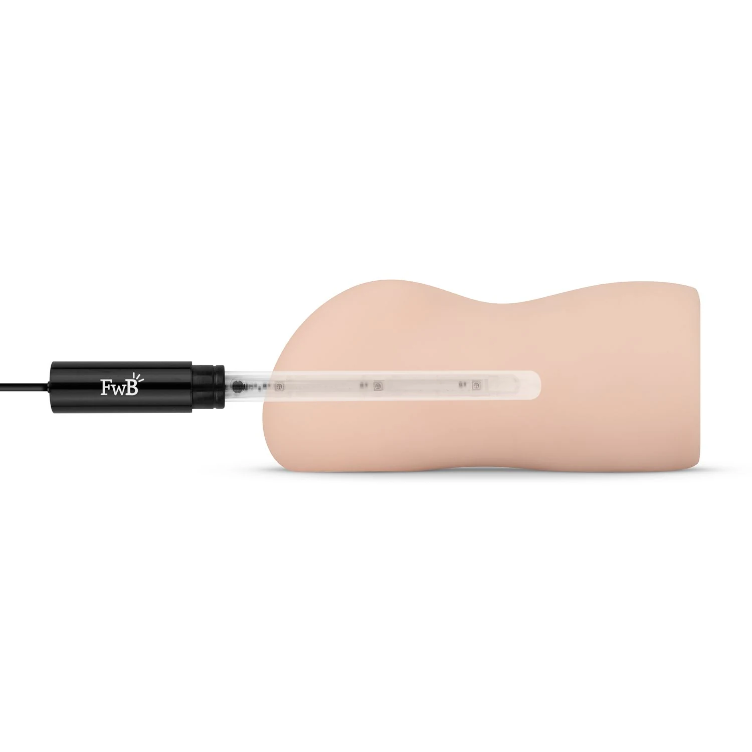 Oplaadbare verwarmingsstaaf voor masturbators met USB-kabel