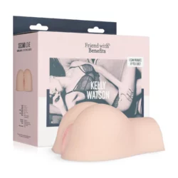 Friend With Benefits realistische masturbator met vibrator in beige