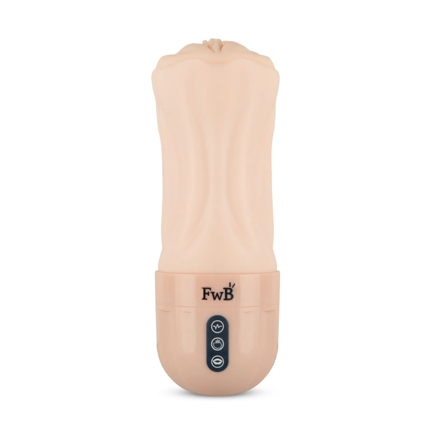 Oplaadbare masturbator met USB-kabel, vibratie en zuiging