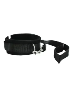Frisky riem en halsband set zwart voor beginners