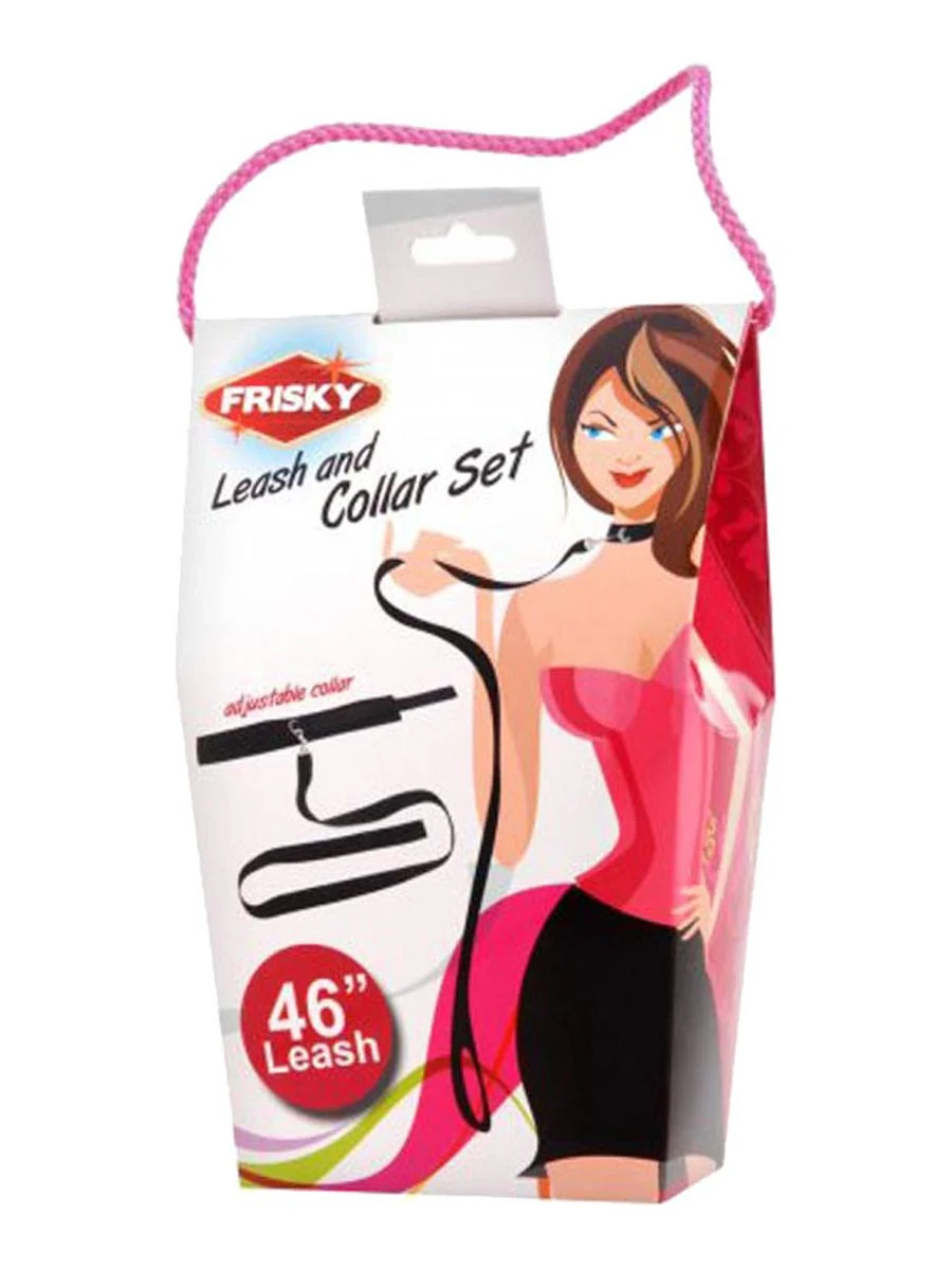 Frisky riem van 116 cm met zwarte halsband