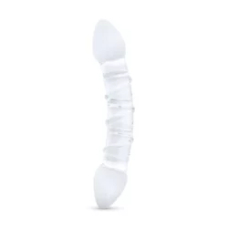Gildo glazen G-spot dildo No. 31, dubbelzijdig en transparant, 17,5 cm