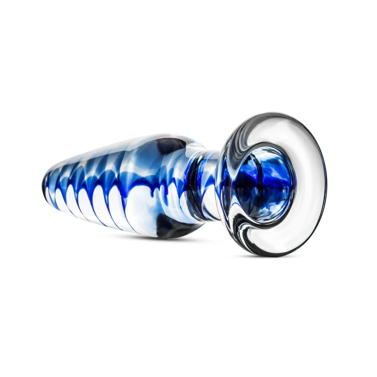 Transparante glazen buttplug van Gildo met medium formaat