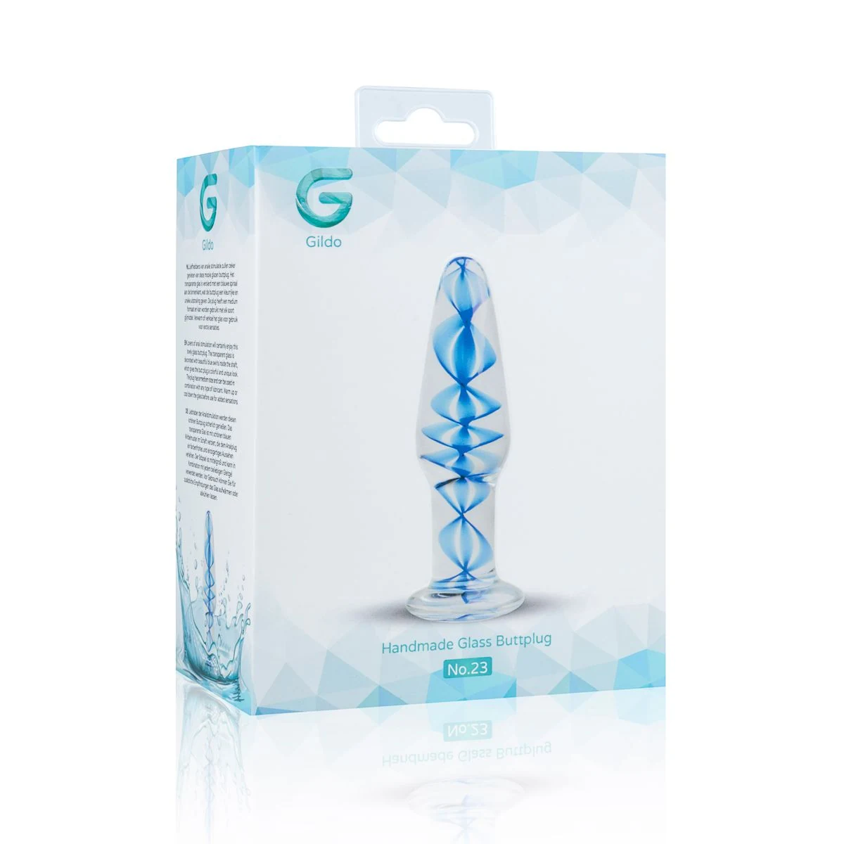 Doorzichtige glazen buttplug geschikt voor alle glijmiddelen