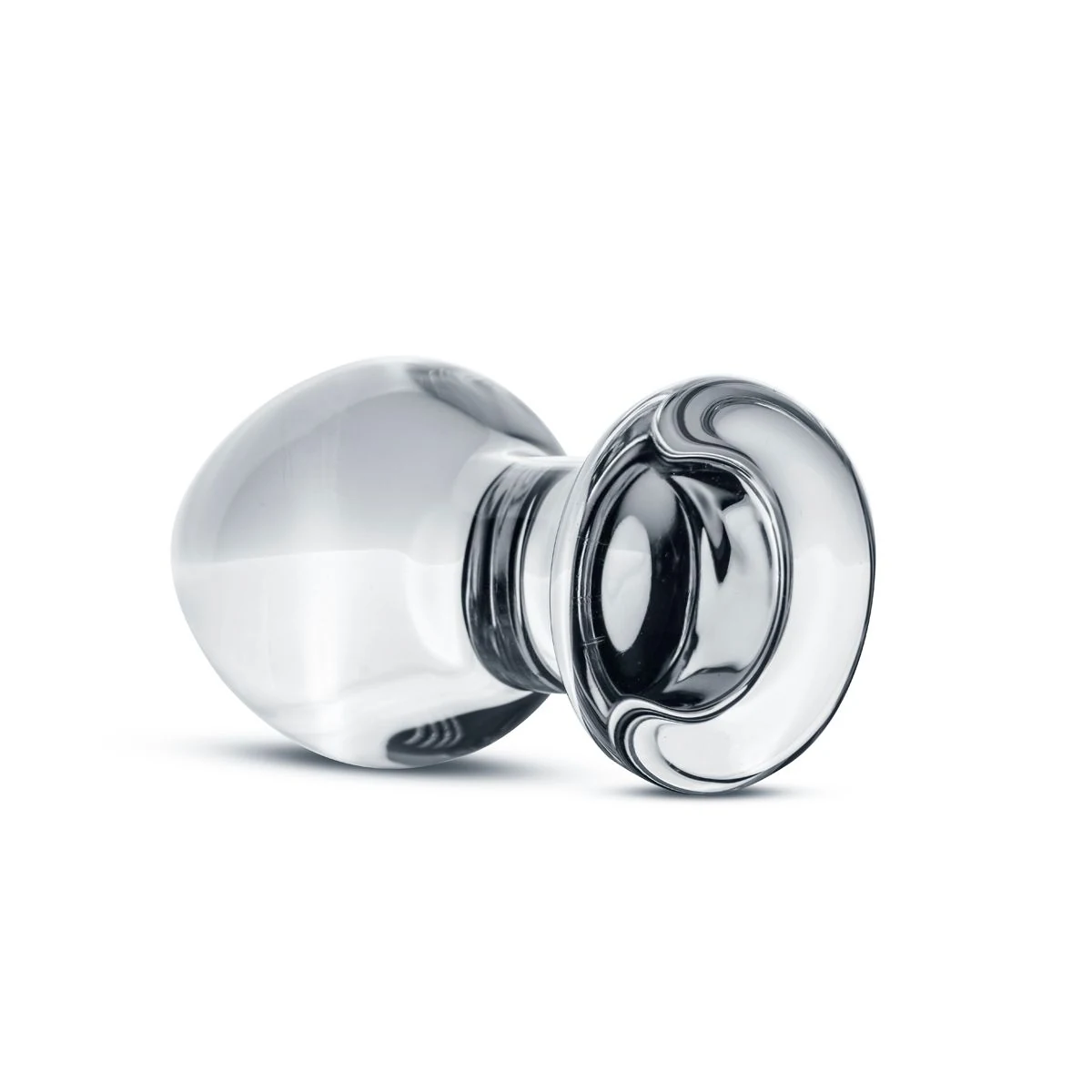 Transparante glazen buttplug van Gildo met middelgroot formaat